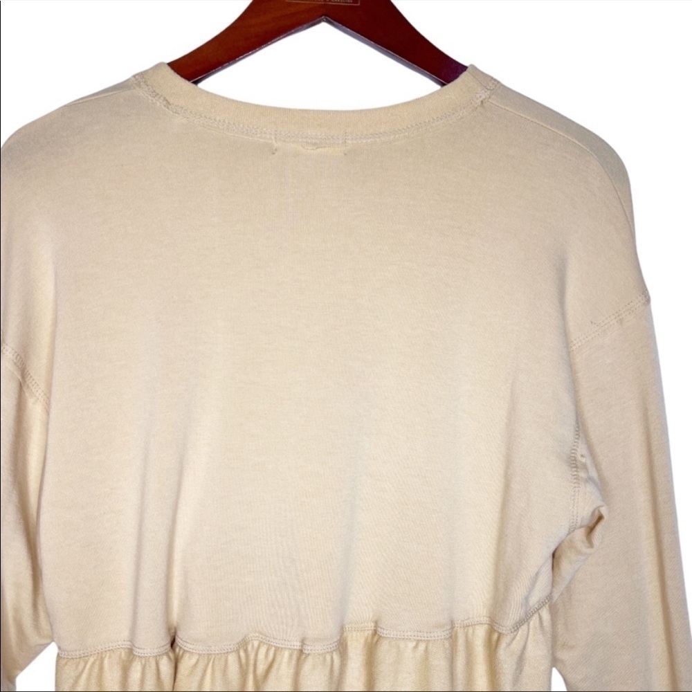 ALRAR’D STATE NWT Mica Ruffle Peplum Hem Top Size Medium in New Wheat Tan - Picture 10 of 16